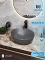 Раковина для ванной накладная Watersense Amelia 40 графит матовый W00065