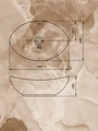 Раковина для ванной накладная Watersense Amelia 60 черный мрамор W00073
