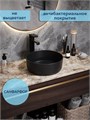 Раковина для ванной круглая накладная Watersense Milana D31 черная матовая W00171