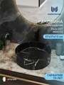 Раковина для ванной накладная Watersense Paula D37 цвет мрамор черный матовый W00772