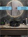 Раковина для ванной накладная Watersense Paula D37 цвет мрамор черный матовый W00772