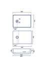 Раковина со смещенным сливом накладная для ванной Watersense Karina 60 белая W01883 W01883