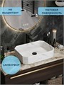 Раковина для ванной накладная Watersense Paula 50 белый мрамор W01932 W01932