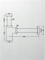 Сифон для раковины в ванную Watersense черный матовый W00394 W00394