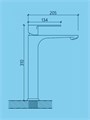 Смеситель для раковины Watersense Amelia высокий, черный матовый W00350 W00350