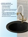 Смеситель для кухни корпус золото матовый Watersense Rita излив белый W01770