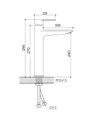 Смеситель для раковины высокий золото Watersense Lana W02110