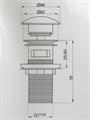 Донный клапан для раковины с переливом Watersense Rita графит матовый W00408 W00408