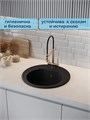 Мойка для кухни D51 круглая черная матовая Watersense Milana W00828