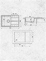 Мойка для кухни 74х48 серая матовая Watersense Mia Smart W00845