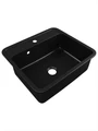 Мойка для кухни 56х50 черная матовая Watersense Alina W02368 W02368