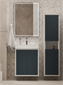 Тумба с раковиной Керама Марацци для ванной 55 см Teymi Vinga белая фасад синий моренго F18043 1227247