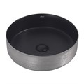 Раковина накладная ABBER Bequem AC2109BS черный матовый с серебром 5807 - фото 56473