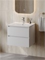 Тумба подвесная с раковиной для ванной 60 см Laina белая раковина Ritta 60 F16028 1224847