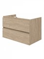 Тумба подвесная с раковиной для ванной 80 см Laina дуб светлый раковина Ritta 80 F16036 1224855