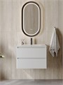 Тумба подвесная с раковиной для ванной 70 см Laina белая раковина Ritta 70 F16029 1224848