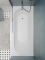 Ванна из искусственного камня встраиваемая, в комплекте с ногами BelBagno BB-DELTA-170-75-46-MR-W-MATT-LEG-SET BB-DELTA-170-75-46-MR-W-MATT-LEG-SET