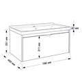 Комплект Azario Тумба подвесная Марула 80/1 с раковиной Монте нео 80 CS00108544 CS00108544
