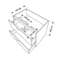 Комплект Azario Тумба напольная Марула 80/2 Н с раковиной Монте нео 80 CS00108546 CS00108546
