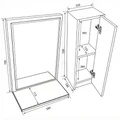 Зеркало-шкаф модульный правый Azario Марула 80 CS00108340 CS00108340