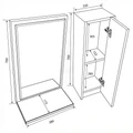 Зеркало-шкаф Azario Марула 60 CS00108339 CS00108339