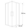 Душевое ограждение Loranto 100х100х190 CS-AB01G-100 цвет брашированное золото CS-AB01G-100