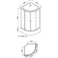 Душевая кабина LORANTO CS-6680-25 F 80х80х215 матовое стекло 4мм, поддон 25 см CS-6680-25 F
