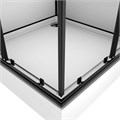Душевая кабина Loranto NEO 90x90x(190+15) с низким поддоном 15см, прозрачное закаленное стекло 5 мм, задние стеклянные стенки белые, профиль черный-матовый (CS-22110) CS-22110