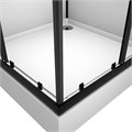 Душевая кабина Loranto NEO 100x100x(190+15) c низким поддоном 15см, прозрачное закаленное стекло 5 мм,задние стеклянные стенки белые, профиль черный-матовый (CS-21801-100) CS-21801-100