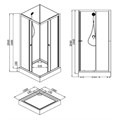 Душевая кабина Loranto NEO 100x100x(190+15) c низким поддоном 15см, прозрачное закаленное стекло 5 мм,задние стеклянные стенки белые, профиль черный-матовый (CS-21801-100) CS-21801-100