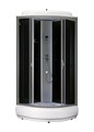 Душевая кабина LORANTO CS-6690-25 G 90х90х215 прозрачное стекло 4мм, поддон 25 см, черная CS-6690-25 G