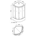 Душевая кабина LORANTO CS-6690-25 G 90х90х215 прозрачное стекло 4мм, поддон 25 см, черная CS-6690-25 G