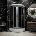 Душевая кабина LORANTO CS-6680-25 G 80х80х215 прозрачное стекло 4мм, поддон 25 см, черная CS-6680-25 G
