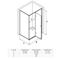 Душевой уголок Loranto 120х800х190 CS-501GG-128 цвет серый матовый CS-501GG-128