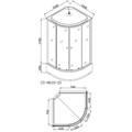 Душевая кабина LORANTO CS-6610-25 F 100х100х215 матовое стекло 4 мм, поддон 25 см CS-6610-25 F