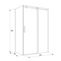 Душевой уголок Loranto 120х80х190 CS-502B-128 цвет черный матовый CS-502B-128