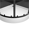 Душевая кабина Loranto NEO 90x90x(190+15) c низким поддоном 15см, прозрачное закаленное стекло 5 мм, задние стеклянные стенки черные, профиль черный-матовый (CS-21800BP) CS-21800-BP