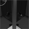 Душевая кабина Loranto NEO 90x90x(190+15) c низким поддоном 15см, прозрачное закаленное стекло 5 мм, задние стеклянные стенки черные, профиль черный-матовый (CS-21800BP) CS-21800-BP