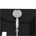 Душевая кабина Loranto NEO 90x90x(190+15) c низким поддоном 15см, прозрачное закаленное стекло 5 мм, задние стеклянные стенки черные, профиль черный-матовый (CS-21800BP) CS-21800-BP