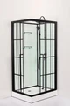 Душевая кабина Loranto 900x900x2150 без крыши, правосторонняя, белое заднее стекло, поддон 14 см, прозрачное стекло 4 мм, профиль черный (CS-3008TM/W-90R) CS-3008TM/W-90R