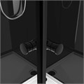 Душевая кабина Loranto NEO 90x90x(190+15) с низким поддоном 15см, прозрачное закаленное стекло 5 мм, задние стеклянные стенки черные, профиль черный-матовый (CS-21801BP) CS-21801-BP