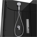 Душевая кабина Loranto NEO 90x90x(190+15) с низким поддоном 15см, прозрачное закаленное стекло 5 мм, задние стеклянные стенки черные, профиль черный-матовый (CS-21801BP) CS-21801-BP