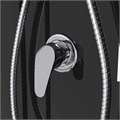 Душевая кабина Loranto NEO 90x90x(190+15) с низким поддоном 15см, прозрачное закаленное стекло 5 мм, задние стеклянные стенки черные, профиль черный-матовый (CS-21801BP) CS-21801-BP