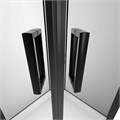 Душевая кабина Loranto NEO 100x100x(190+15) с низким поддоном 15см, прозрачное закаленное стекло 5 мм, задние стеклянные стенки белые, профиль черный-матовый (CS-21811-100) CS-21811-100
