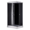 Душевая кабина Loranto 1000х800х2150 левосторонняя, черное заднее стекло, поддон 13см, матовое стекло 4мм, профиль сатин (CS-5180-13L G) CS-5180-13L G