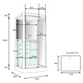 Душевая кабина Loranto CS 126-3A L 90*100*235 левосторонняя, прозрачное стекло 6 мм., профиль черный (CS00054486) CS00054486