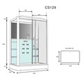 Душевая кабина Loranto CS 129 3A R 90*150*235 правосторонняя, прозрачное стекло 6 мм., профиль черный (00054496) 00054496