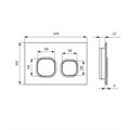 Клавиша смыва IDDIS Юнигласс (Uniglass) 001 белая (UNG01GWi77) UNG01GWi77