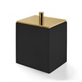 3SC BeMood Black контейнер с крышкой настольный 100хh125х80 мм, цвет черный/золото матовое BEMN48AGO