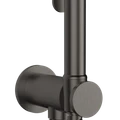 Gessi гигиенический душ, лейка, шланг 1250 мм, шланговое подсоединение -держатель лейки, цвет Black Metal Brushed PVD 14331.707